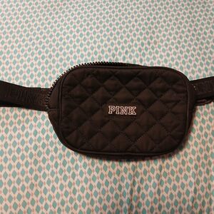 PINK Victoria's Secret Black Quilted Mini Bag